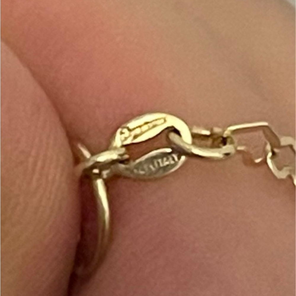 14k gold heart necklace with heart pendant attached - Picture 4 of 10